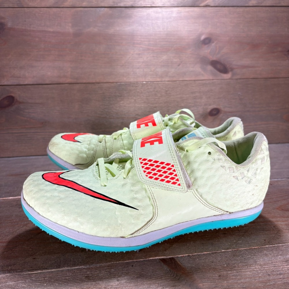 Nike High Jump Elite Mens size 8.5 shoes Green Track Field Spikes sneakers